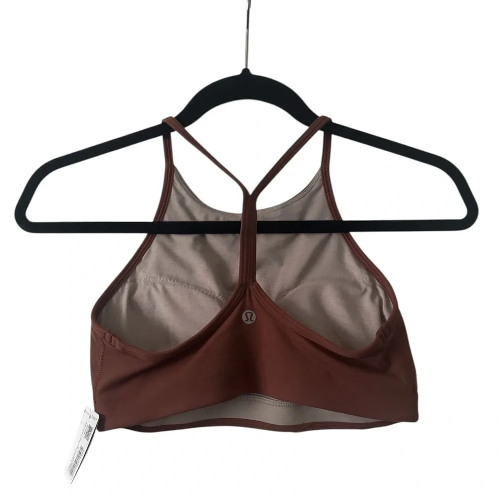 Lululemon Flow Y Wrap-Front High-Neck Bra in Ancient Copper - Picture 2 of 4